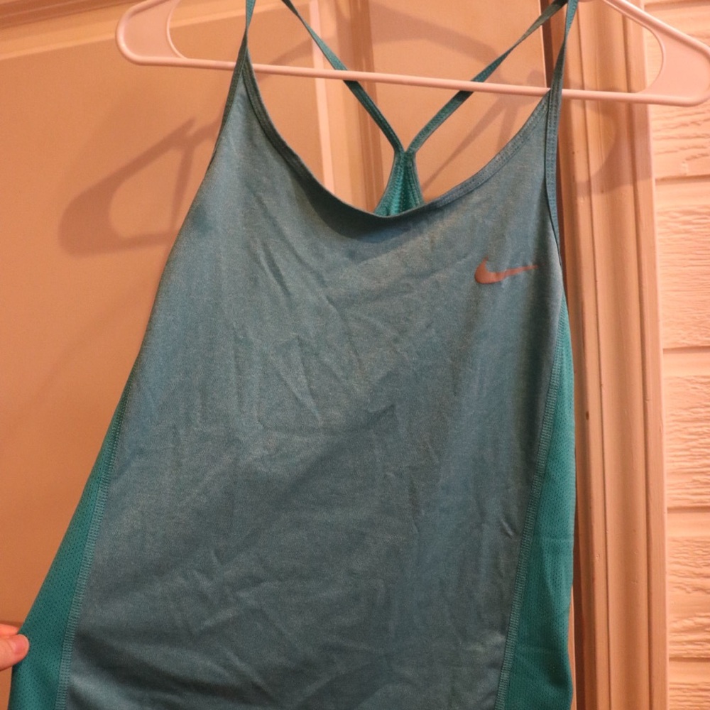 Two Nike Strappy Athletic Tank (Aqua & Grey)
